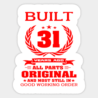 31st Birthday Sticker